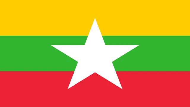 Myanmar animated flag