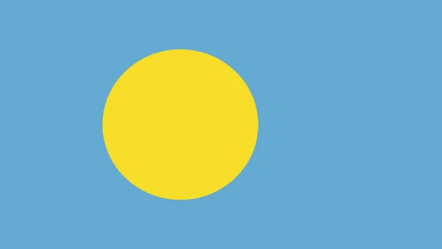 Palau animated flag