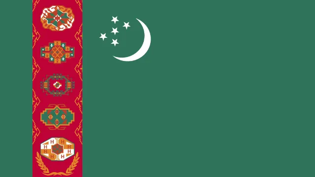 Turkmenistan animated flag